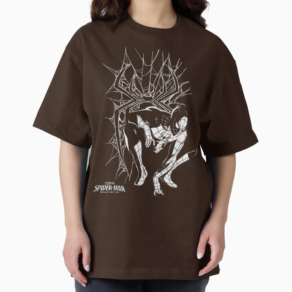 Minimalist Crouching Web Hero Shirt, Vintage Comic Style Graphic Tee