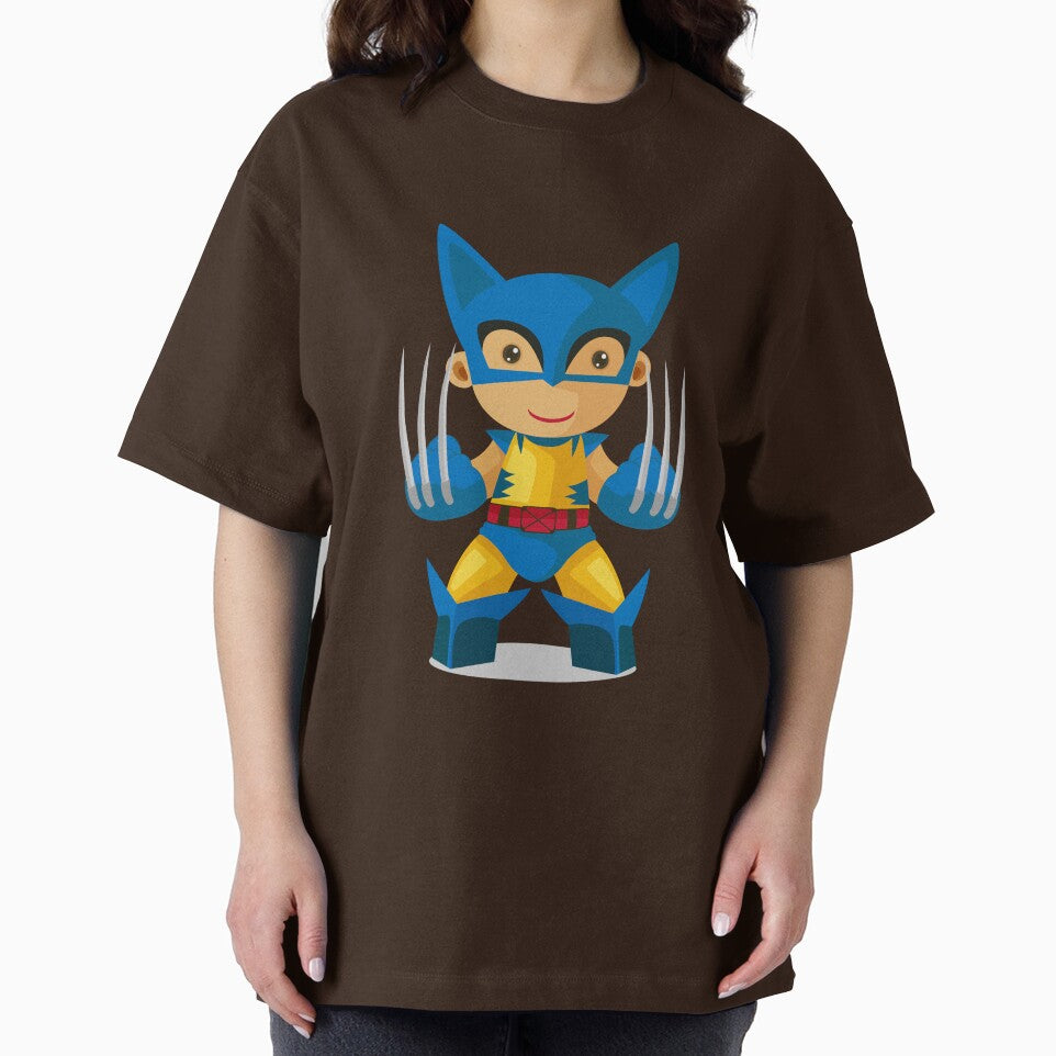 Cute Chibi Wolverine Superhero Cartoon Sticker | Adorable Comic Hero Vector Art
