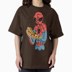 Spidey Munching Pizza - Trendy Hilarious Comic Spider Art Eating Food Meme Cartoon Costume