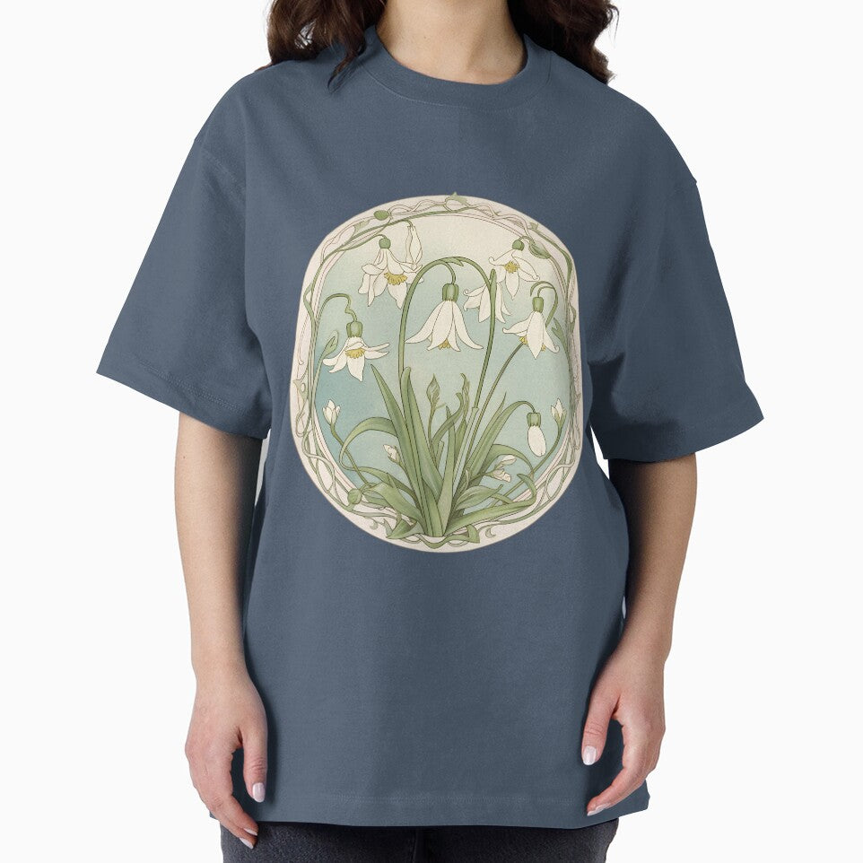 Art Nouveau Inspired Blooming Spring Snowdrops