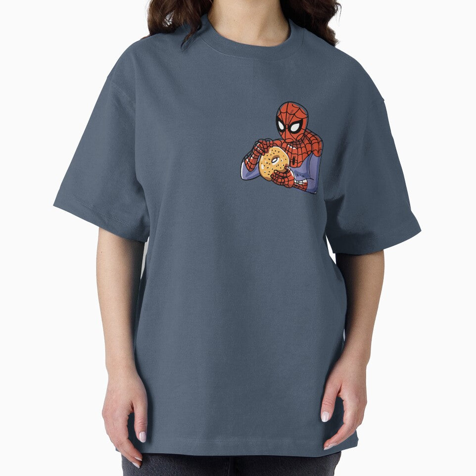 Spidey's Bagel Break - Trendy Hilarious Comic Spider Art Eating Food Meme Cartoon Costume