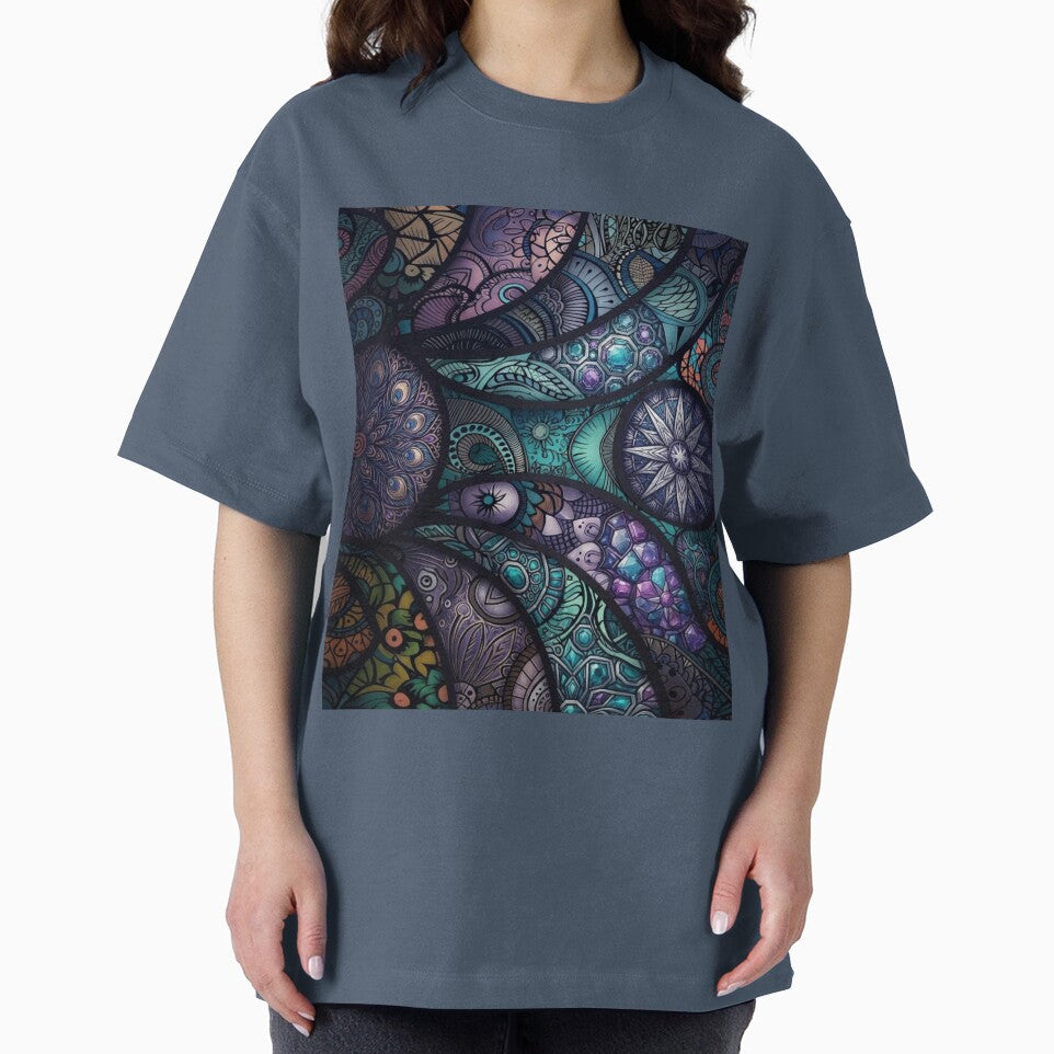 Abstract Boho Mandala Mosaic Pattern