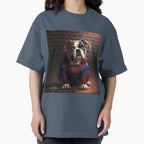 Cute dog wearing a spiderman costume - bulldog spiderman