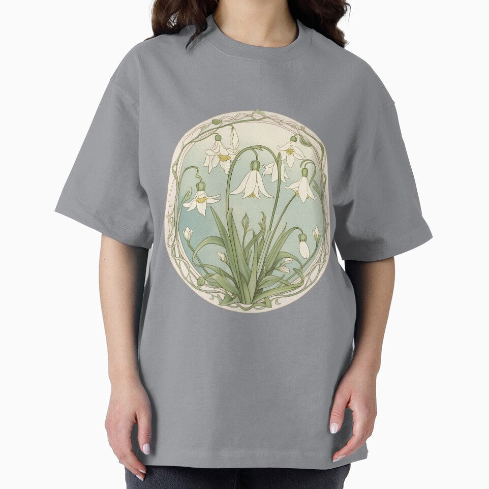 Art Nouveau Inspired Blooming Spring Snowdrops