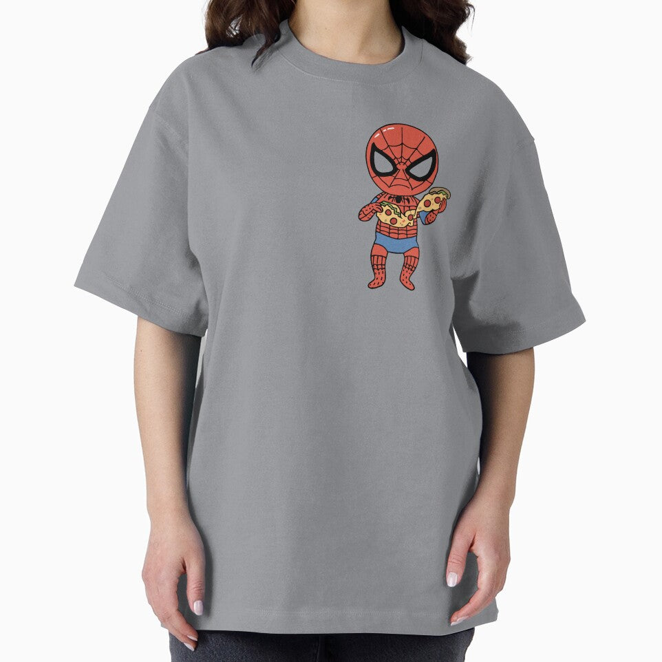Baby Spidey Munching Pizza - Trendy Hilarious Comic Spider Art Eating Food Meme Cartoon Costume