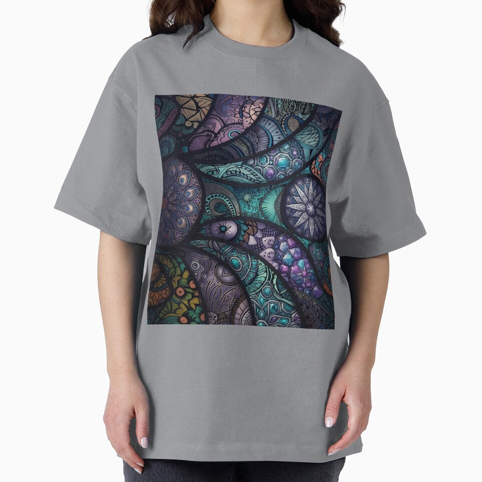Abstract Boho Mandala Mosaic Pattern