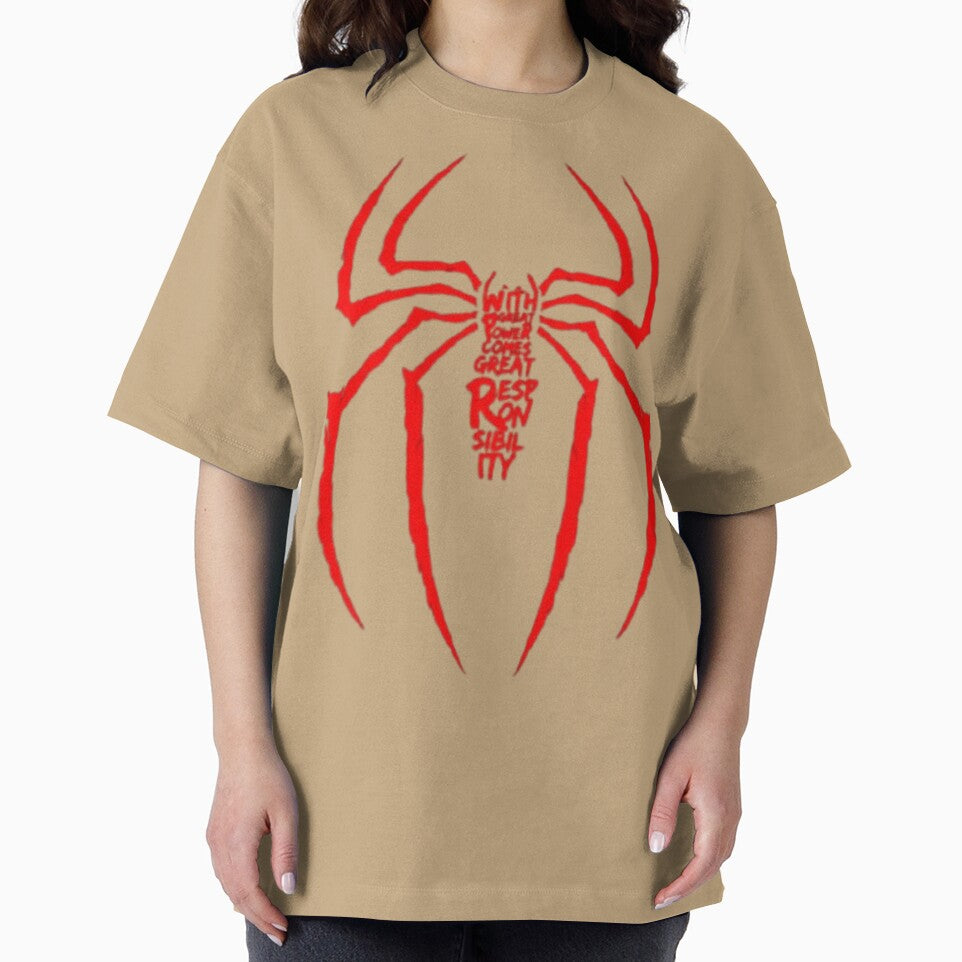 Spider Man With Great Power Comes Great Responsibility Spider Logo Typography