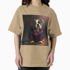 Cute dog wearing a spiderman costume - bulldog spiderman
