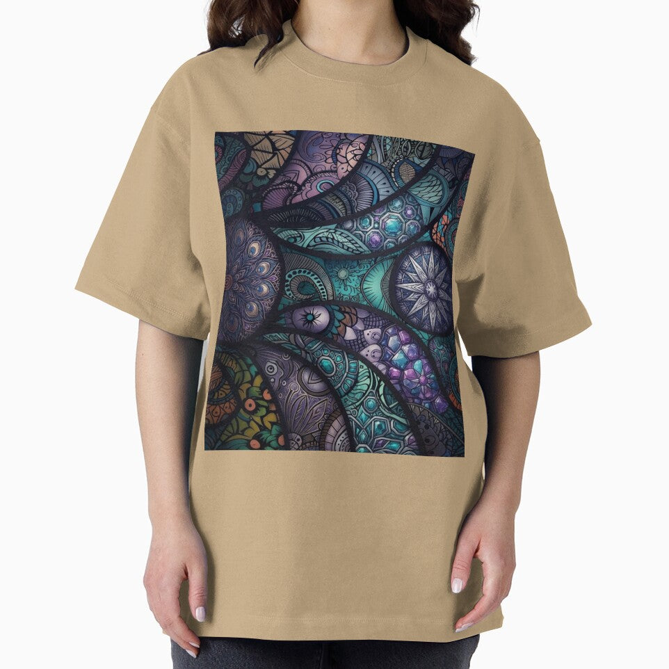 Abstract Boho Mandala Mosaic Pattern