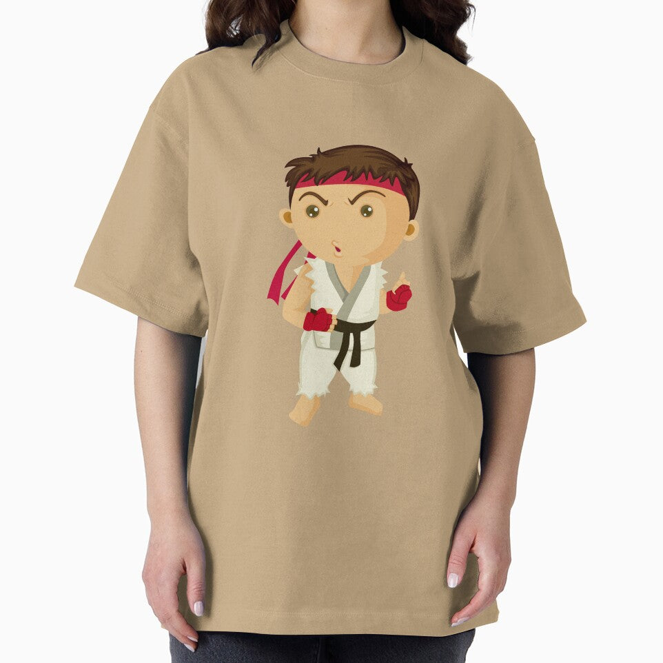 Cute Chibi Street Fighter Martial Artist Sticker | Kawaii Fighting Game Character