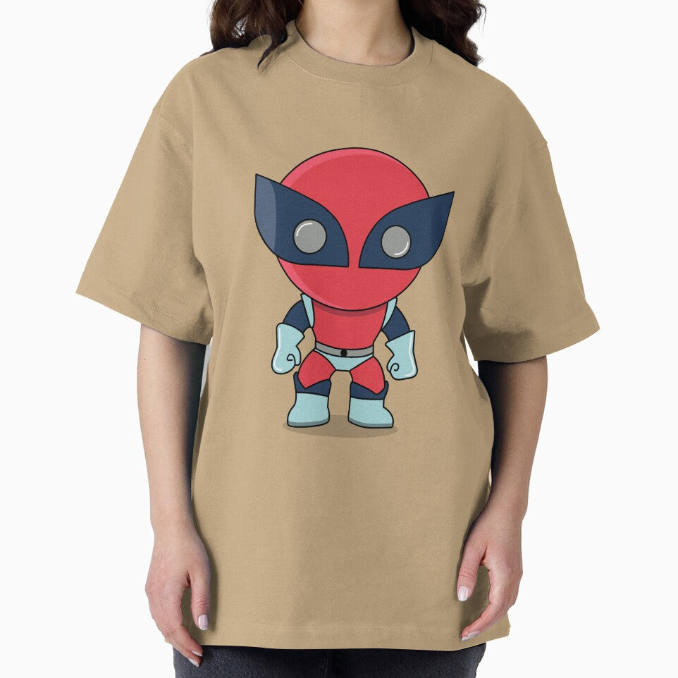 Cute Red Superhero Mascot Sticker | Chibi Comic Character | deadpool