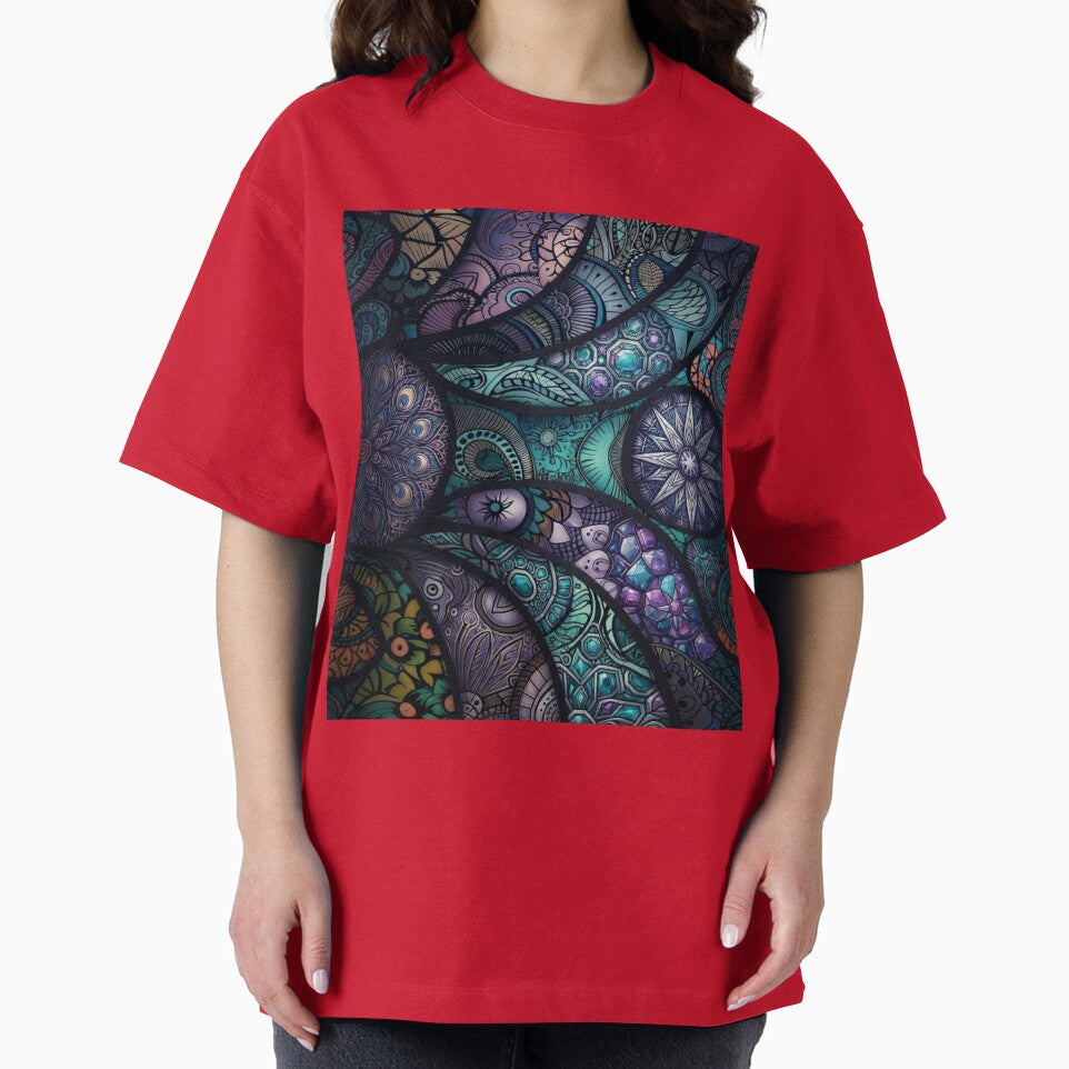 Abstract Boho Mandala Mosaic Pattern