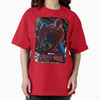 Masked Web Hero City Night Comic Style Acid Wash