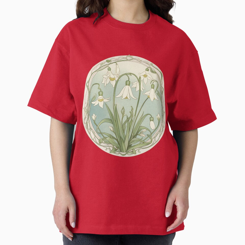 Art Nouveau Inspired Blooming Spring Snowdrops