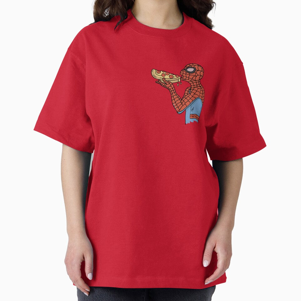 Spidey Munching Pizza - Trendy Hilarious Comic Spider Art Eating Food Meme Cartoon Costume