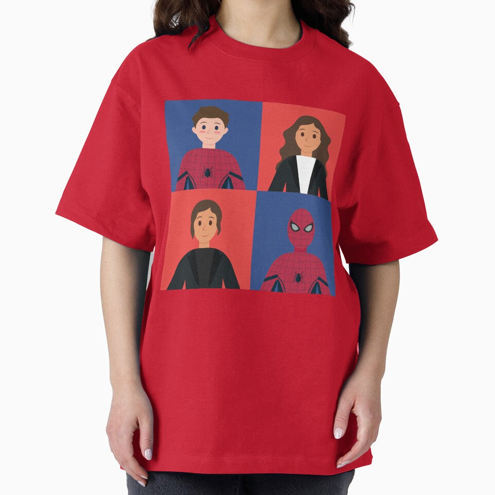 Minimalist Web Hero & Best Friend Portrait | Comic Inspired Vector Art | Flat Character Collection | spiderman