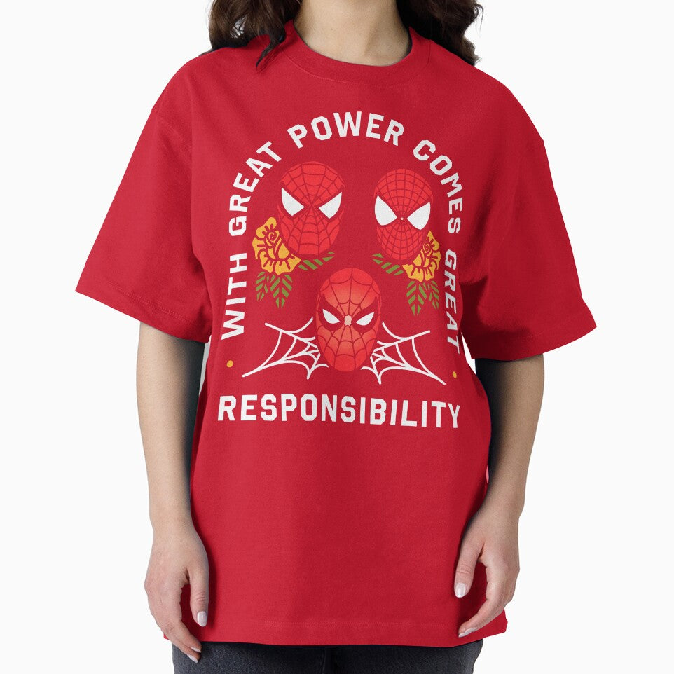 With Great Power Comes Great Responsibility Spider Floral Man
