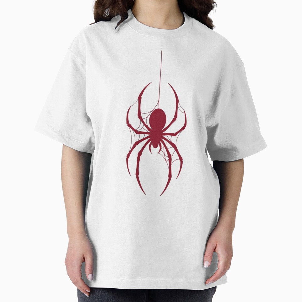 Crimson Hanging Spider Silhouette Gothic Web Art - Spider Man Brand New Day