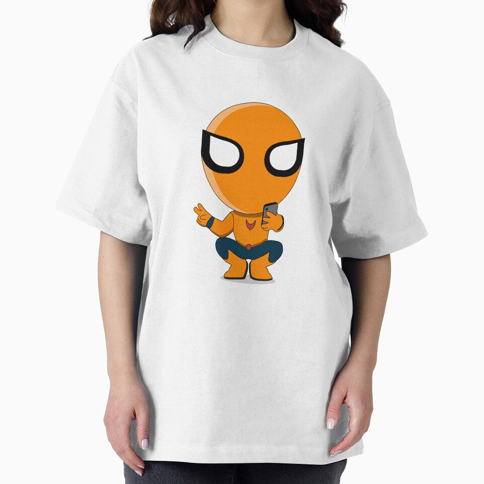 Cute Orange Superhero Mascot Sticker | Chibi Cartoon Hero Character | Cute Orange Superhero Mascot Cartoon Sticker | Chibi Comic Character