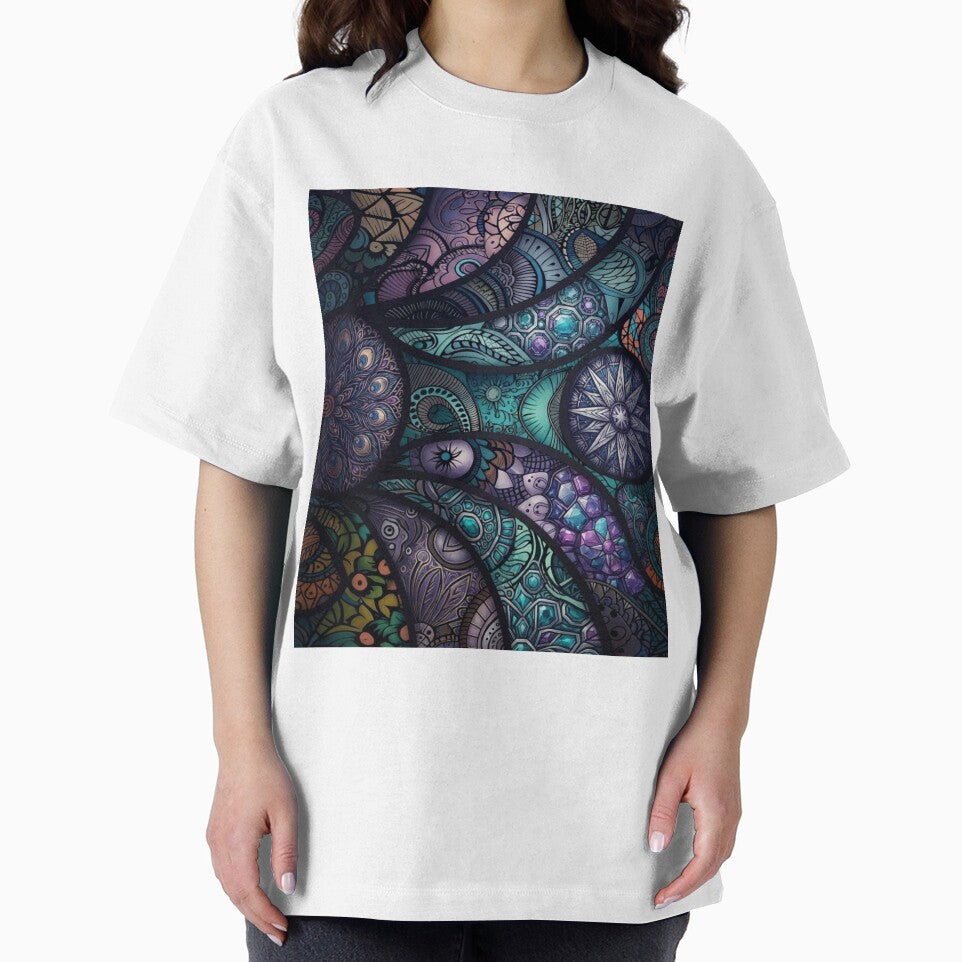 Abstract Boho Mandala Mosaic Pattern